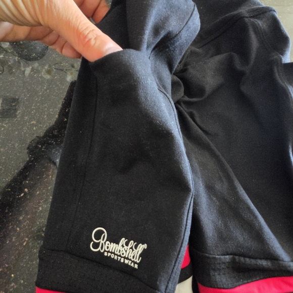 Bombshell Sportswear Kids Black Leggings with Colorful Stripes - Picture 4 of 9